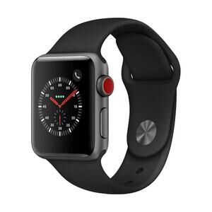 Apple Watch Series 3 (GPS), 38mm Space Gray Aluminum Case with Black Sport Band